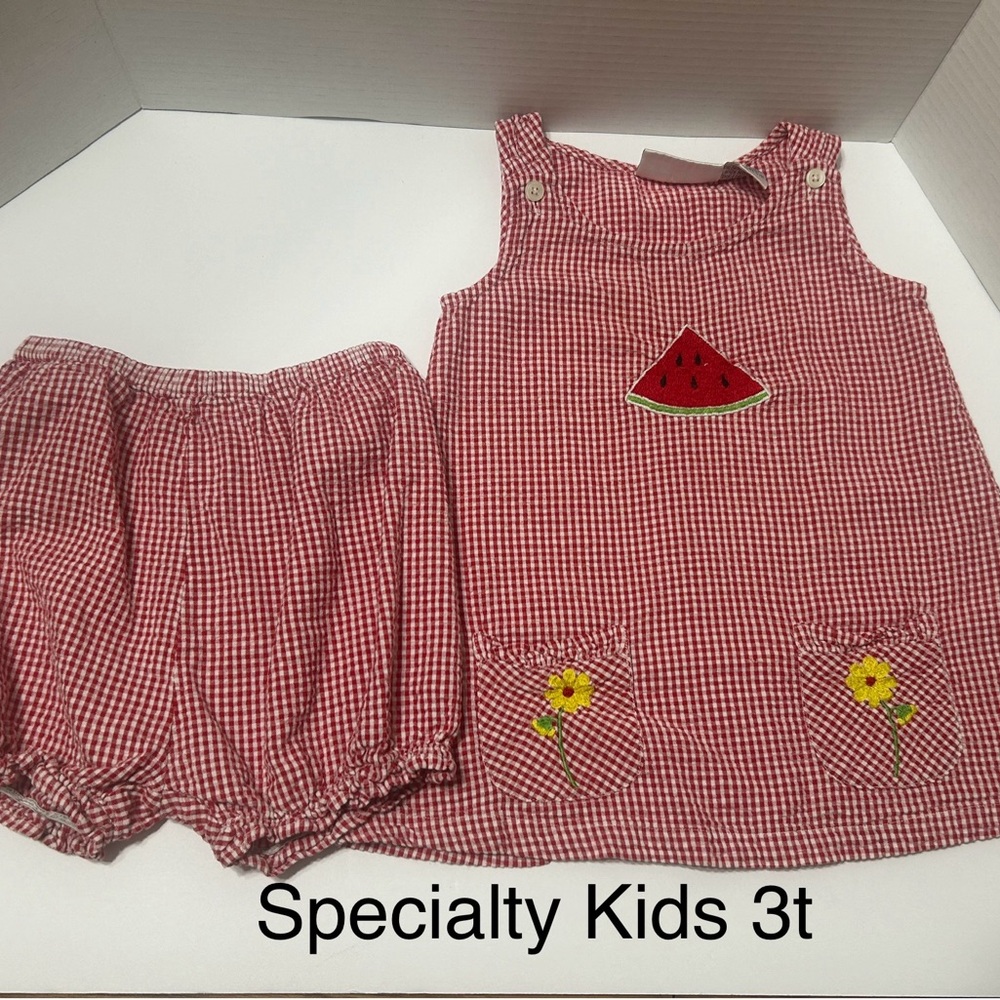 Red Gingham Watermelon Set